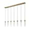 Z-Lite Beau Linear Chandelier, 7-Light, 4.75 In.W x 54 In.L x 12.75 In.H, Rubbed Brass/Clear 740P-7L-RB - alternate 7